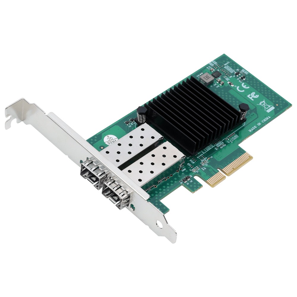 Placa de rede PCYES gigabit 10G sfp pci-e X4 dual port | SFP10G2P