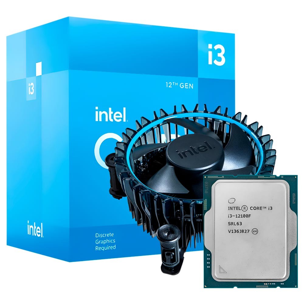 Processador Intel Core i3 12100F Socket LGA 1700 / 3.30GHZ / 12MB