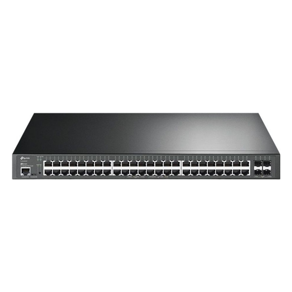 Switch TP-Link SG3452XP 48 Portas Gigabit 4 Portas 10Gb SFP+ L2+ PoE+ Gerenciável Rack 19" Ideal Rede Corporativa