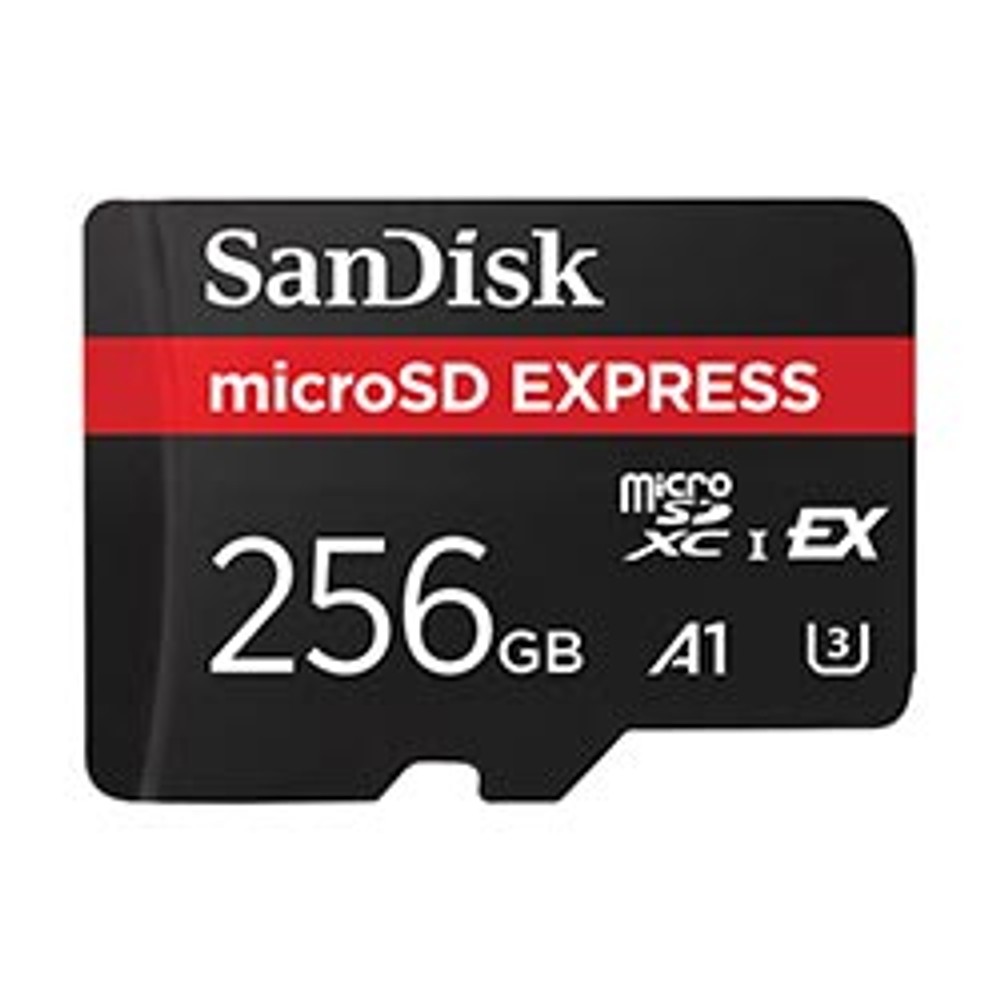 Cartão de Memória Micro SD SanDisk Express A1 U3 256GB SDSQXFN-256G-GN4NN 5.3K UHD Leitura 170MB/s Gravação 90MB/s Classe 10