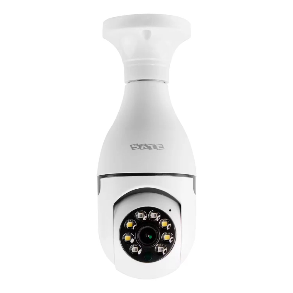 Câmera de Segurança Satellite A-CAM002 HD 2MP Wi-Fi Visão Noturna Detecção de Movimento Branco