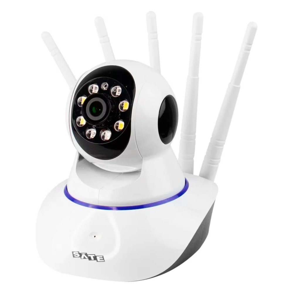 Câmera de Segurança Satellite A-CAM006 HD 2MP Wi-Fi Visão Noturna Detecção de Movimento Branco