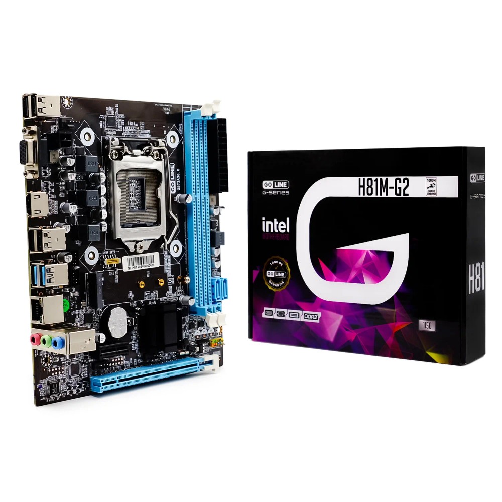 Placa Mãe Intel Goline H81M-G2 DDR3 LGA 1150 com M.2 e Gigabit