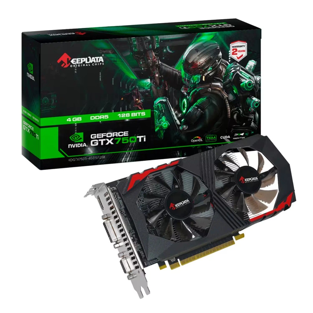 Placa de Vídeo Keepdata NVIDIA GeForce GTX750 Ti 4GB DDR5