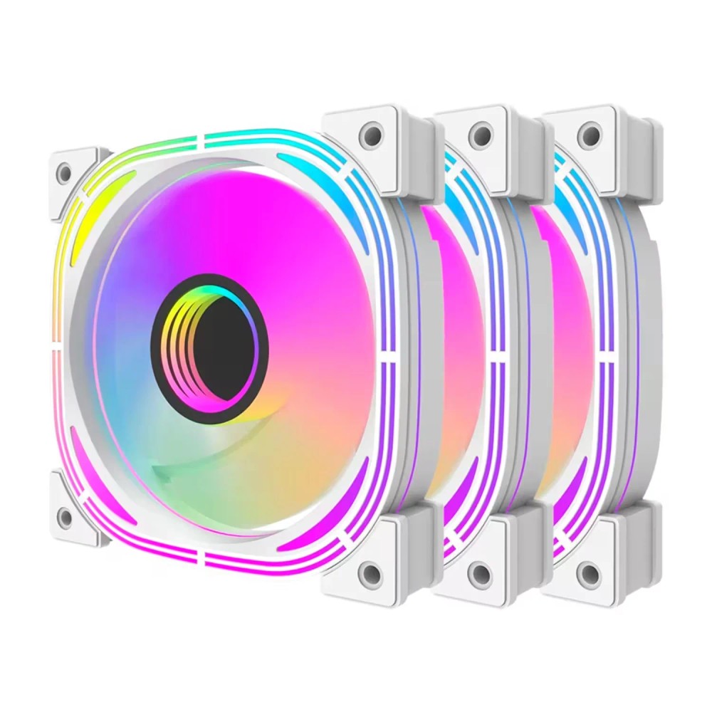 Cooler Fan para Gabinete DrakFlash INF24 Pro 3 em 1 - Branco
