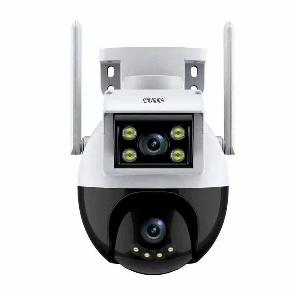 Câmera de Segurança Satellite A-CAM008D Full HD 4MP Branco Visão Noturna Vigilância IP66 Detecção de Movimento 30m