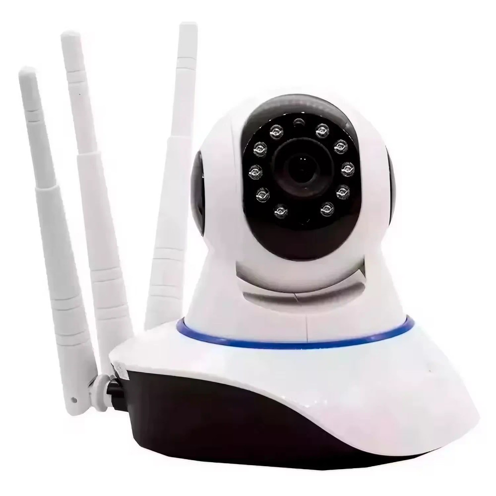 Câmera de Segurança Jortan JTZ-160BW-3B HD 1.3MP Wi-Fi Visão Noturna Detecção de Movimento Branco