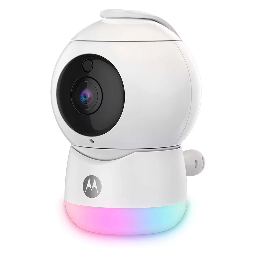 Câmera de Segurança Motorola Peekaboo-W Full HD Wi-Fi Branco Visão Noturna Detecção de Movimento 1080p Vigilância Inteligente
