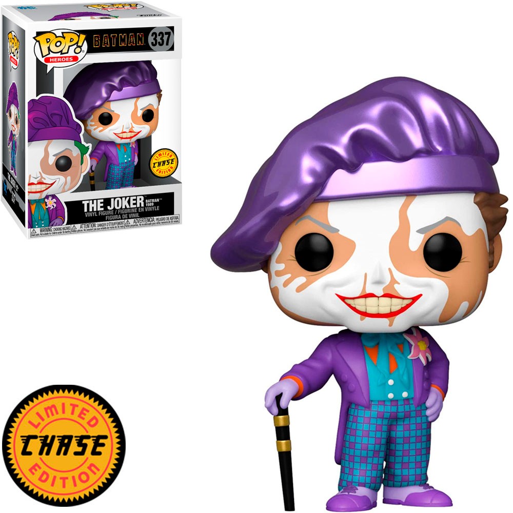 Boneco Funko Pop Heroes Batman The Joker 337 Chase Vinil Colecionável Edição Limitada