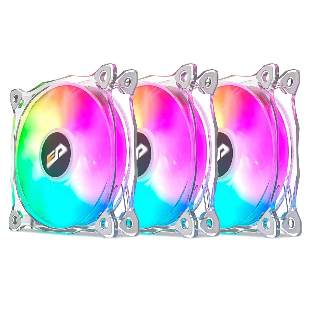 Cooler Fan para Gabinete darkFlash CF8 Pro ARGB 3 em 1 - Branco