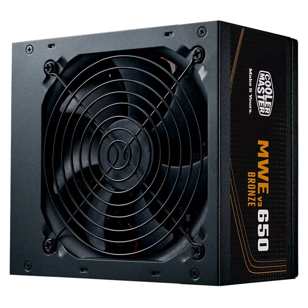 Fonte Cooler Master MWE MPE-6501-ACAAW-3BUS ATX 650W 80 Plus Bronze PFC Ativo Bivolt - Preto