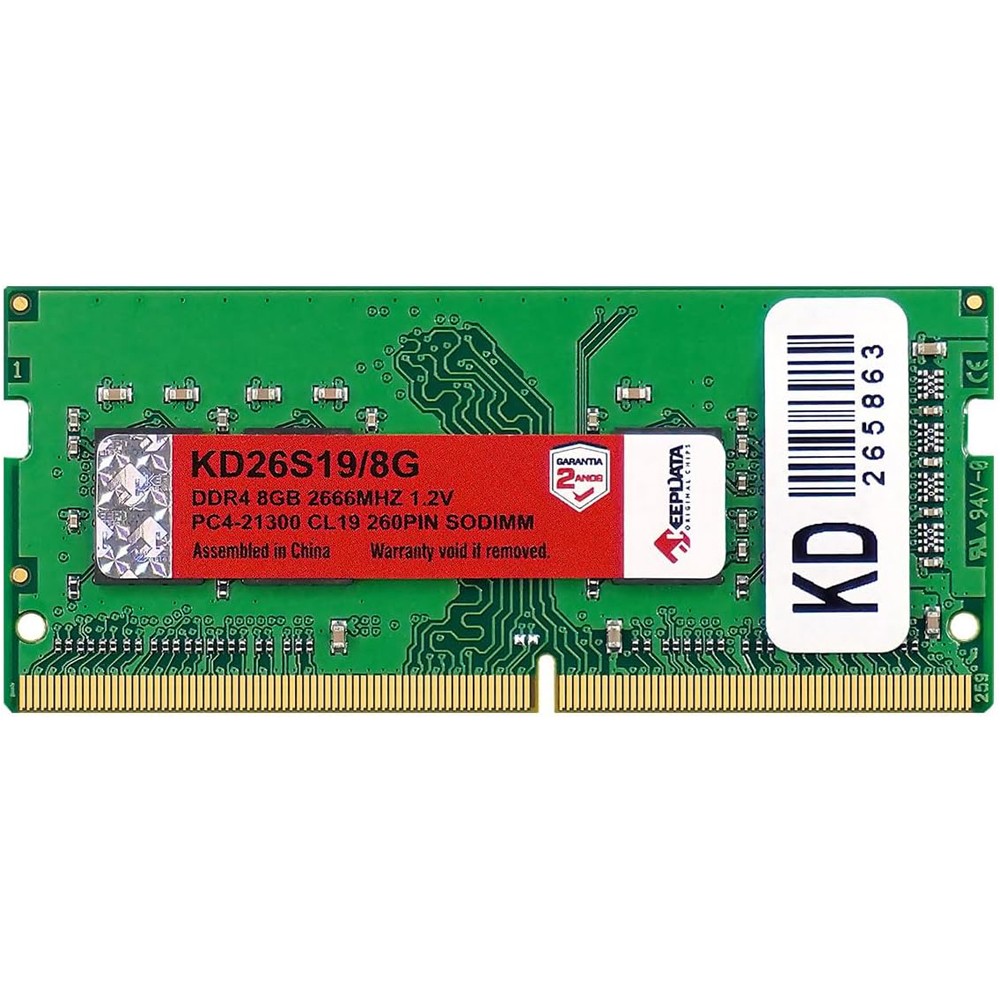 Memória RAM KeepData KD26S19/8G 8GB DDR4 2666MHz SODIMM Para Notebook PC Laptop Alta Performance Upgrade Estabilidade 1.2V CL19