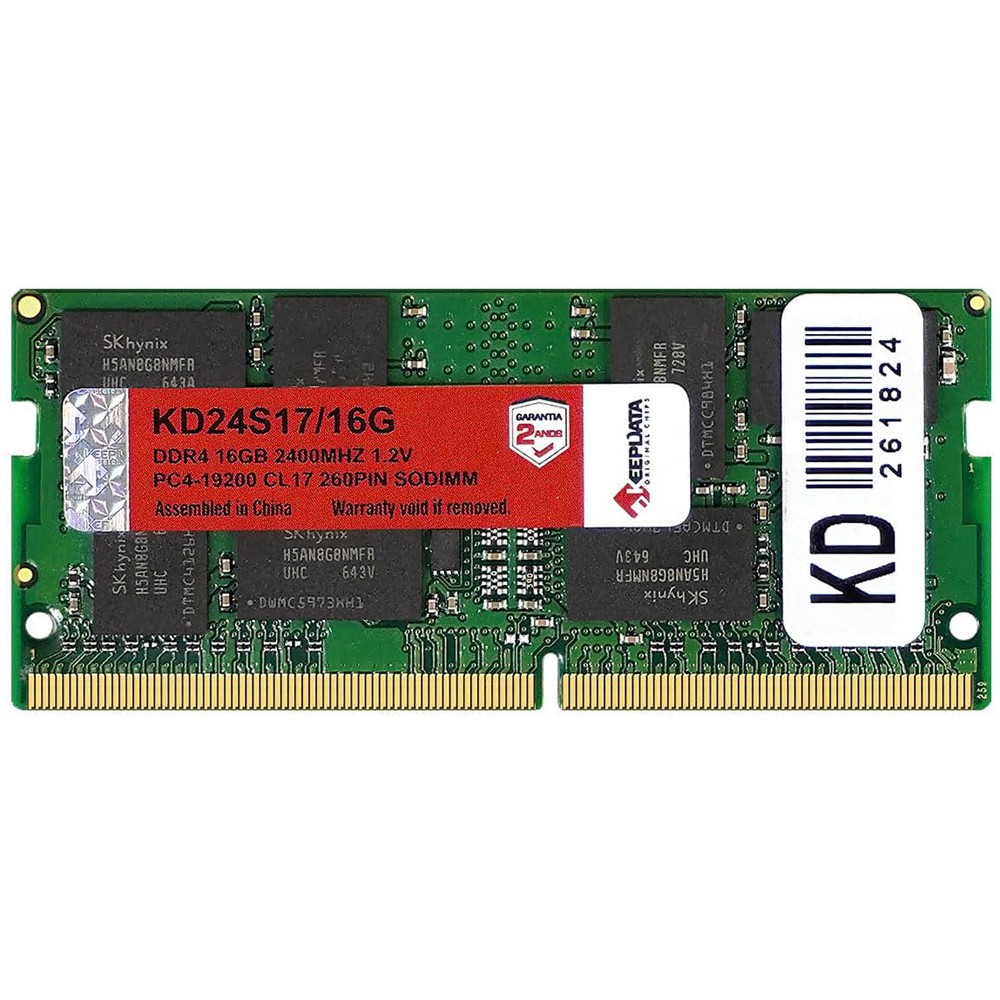 Memória RAM Keepdata KD24S17/16G 16GB DDR4 2400MHz SODIMM Para Notebook Alta Performance Upgrade Velocidade Estabilidade PC Laptop