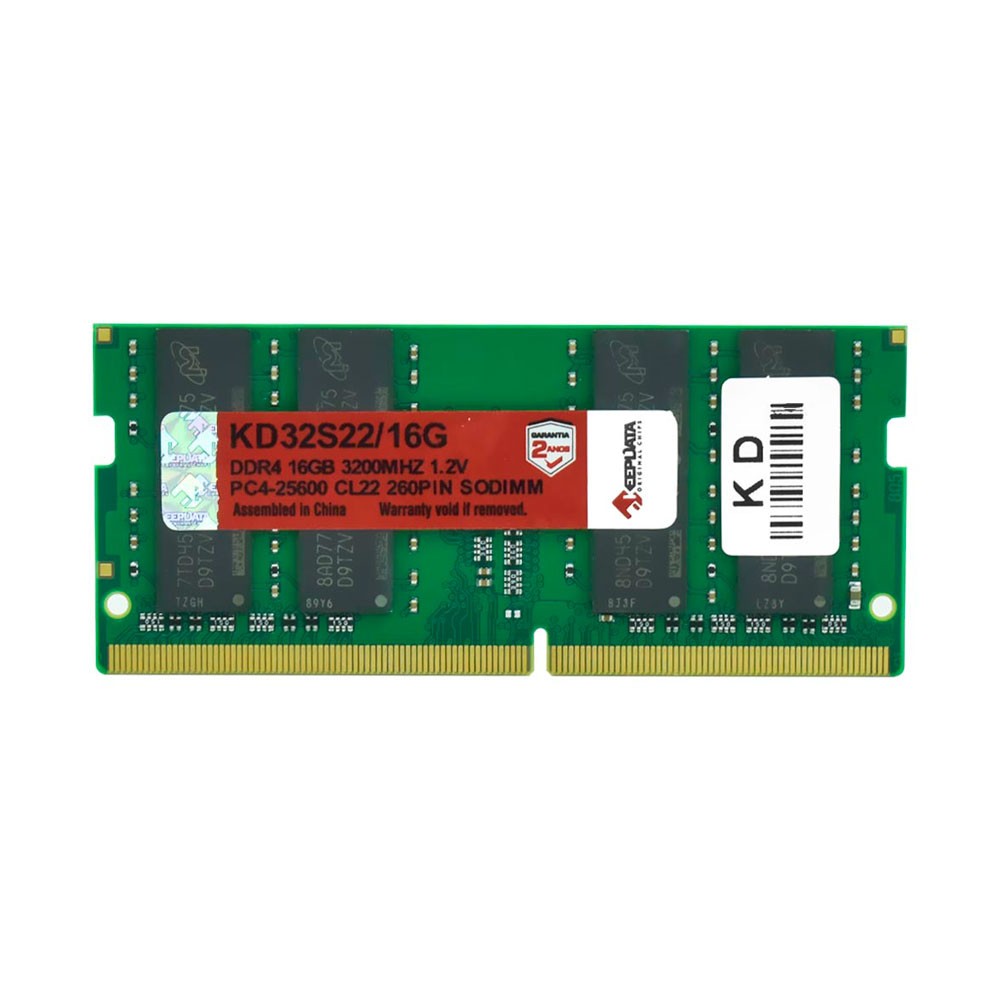 Memória RAM Notebook KeepData KD32S22/16G 16GB DDR4 3200MHz SODIMM CL22 1.2V Alta Performance Upgrade Laptop PC