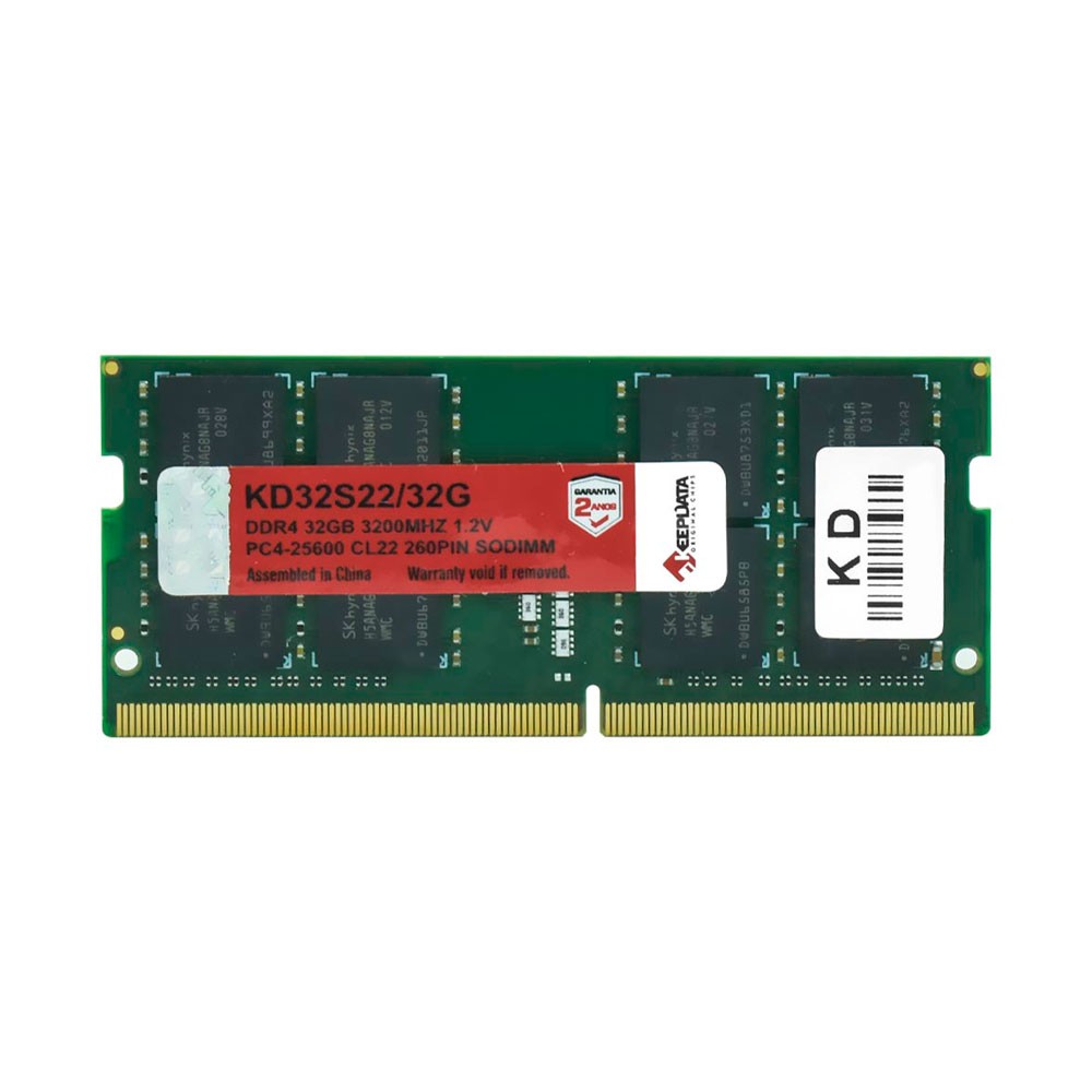 Memória RAM KeepData KD32S22/32G 32GB DDR4 3200MHz SODIMM Para Notebook Alta Performance Upgrade Velocidade Alta Compatibilidade