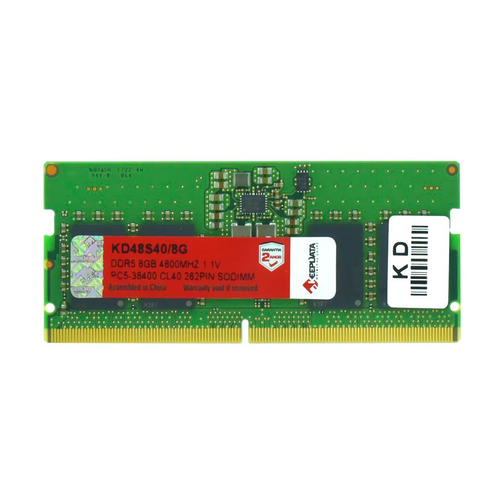 Memória RAM Notebook KeepData KD48S40/8G 8GB DDR5 4800MHz SODIMM CL40 1.1V Alta Performance Upgrade Laptop