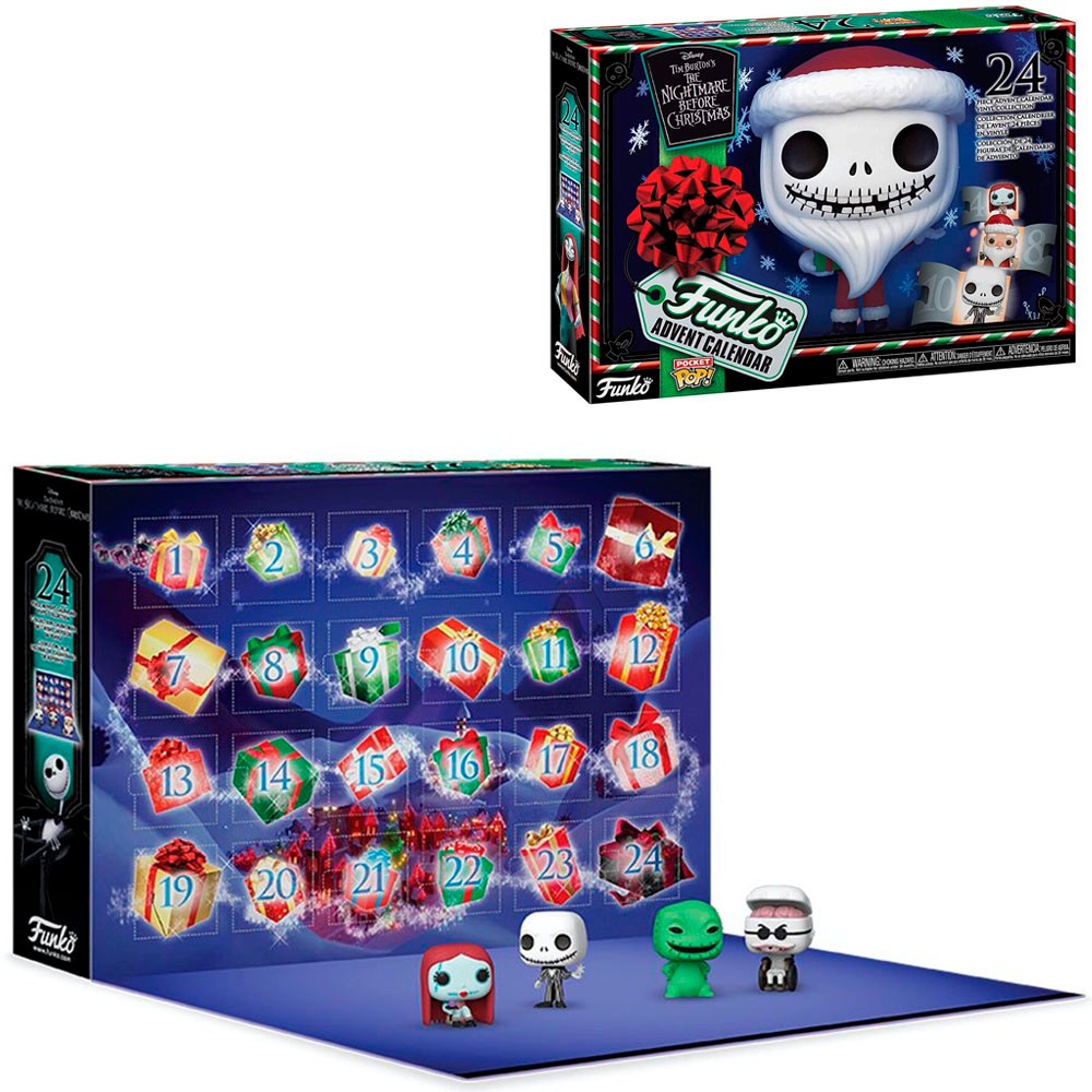 Boneco Funko Pop Advent Calendar Disney Nightmare Before Christmas Pocket Pop 24 Peças Colecionável Original