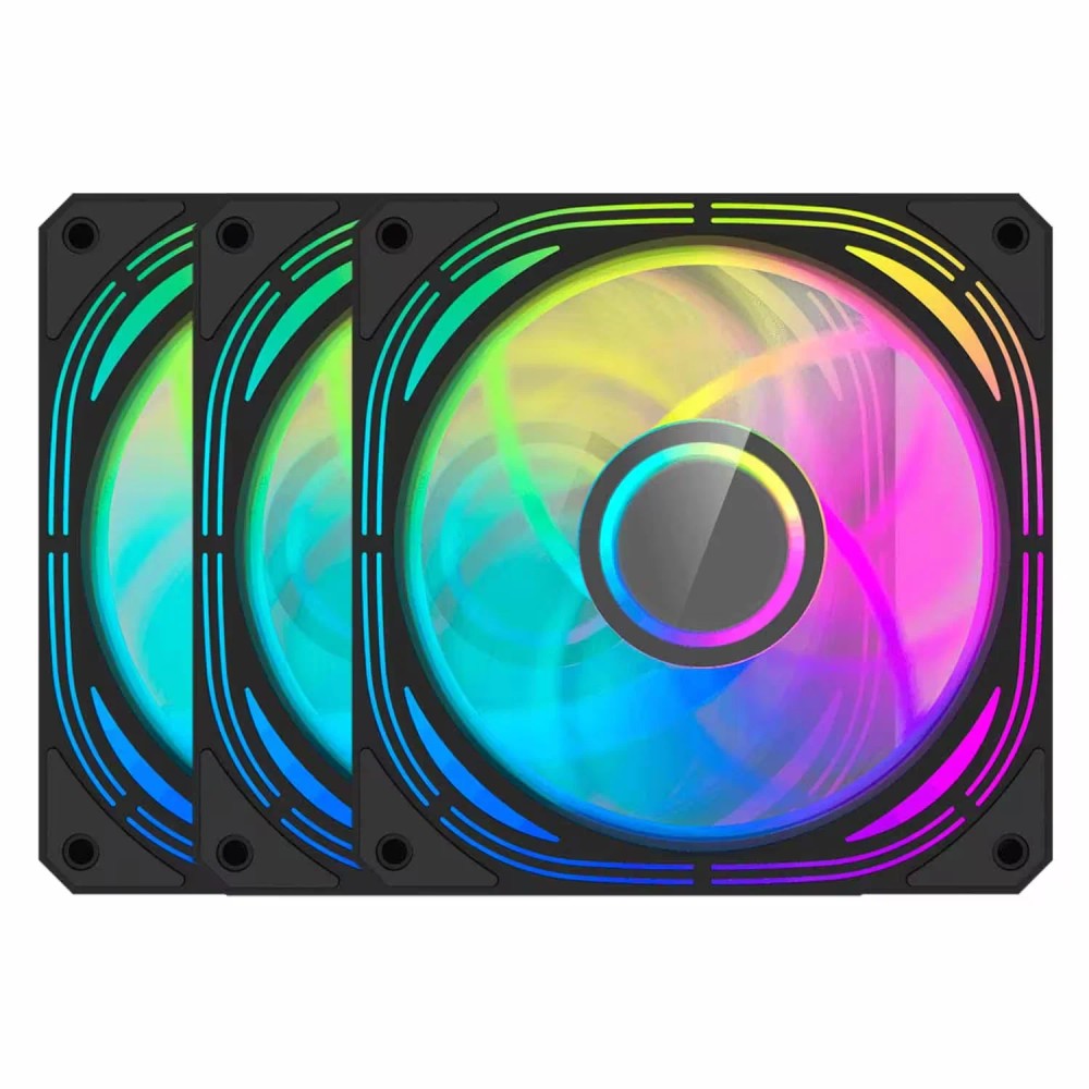 Cooler Fan para Gabinete Aigo darkFlash INF24T ARGB 3 em 1 - Preto