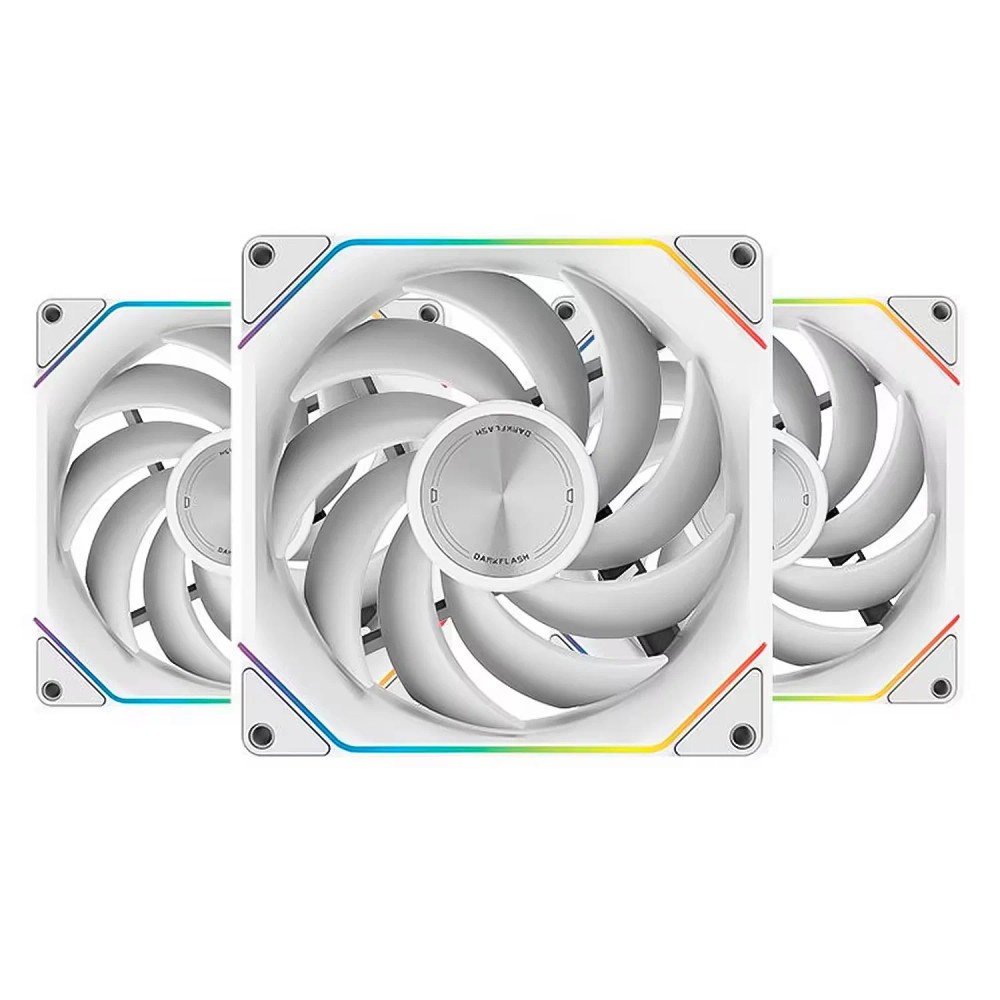 Cooler Fan para Gabinete darkFlash G16 120mm RGB 3 em 1 - Branco