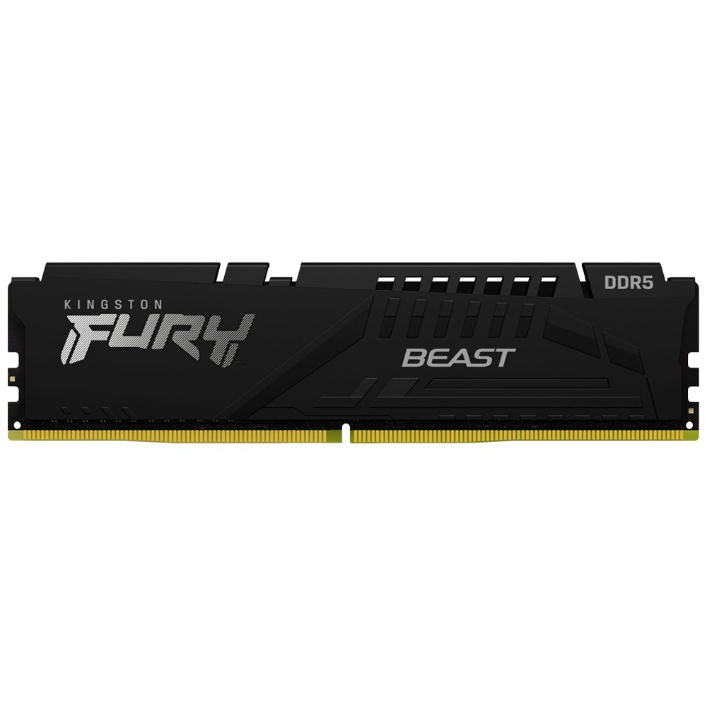 Memória RAM Kingston Fury Beast KF556C40BB-16 16GB DDR5 5600MHz PC Desktop Gamer Dissipador Calor Latência CL40 Plug N Play Preto