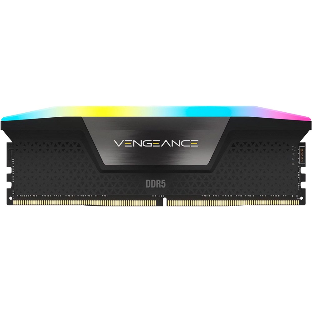 Memória RAM Corsair Vengeance RGB 16GB DDR5 5600MHz PC Desktop Gamer Dissipador Alumínio Iluminação LED Personalizável Alta Performance