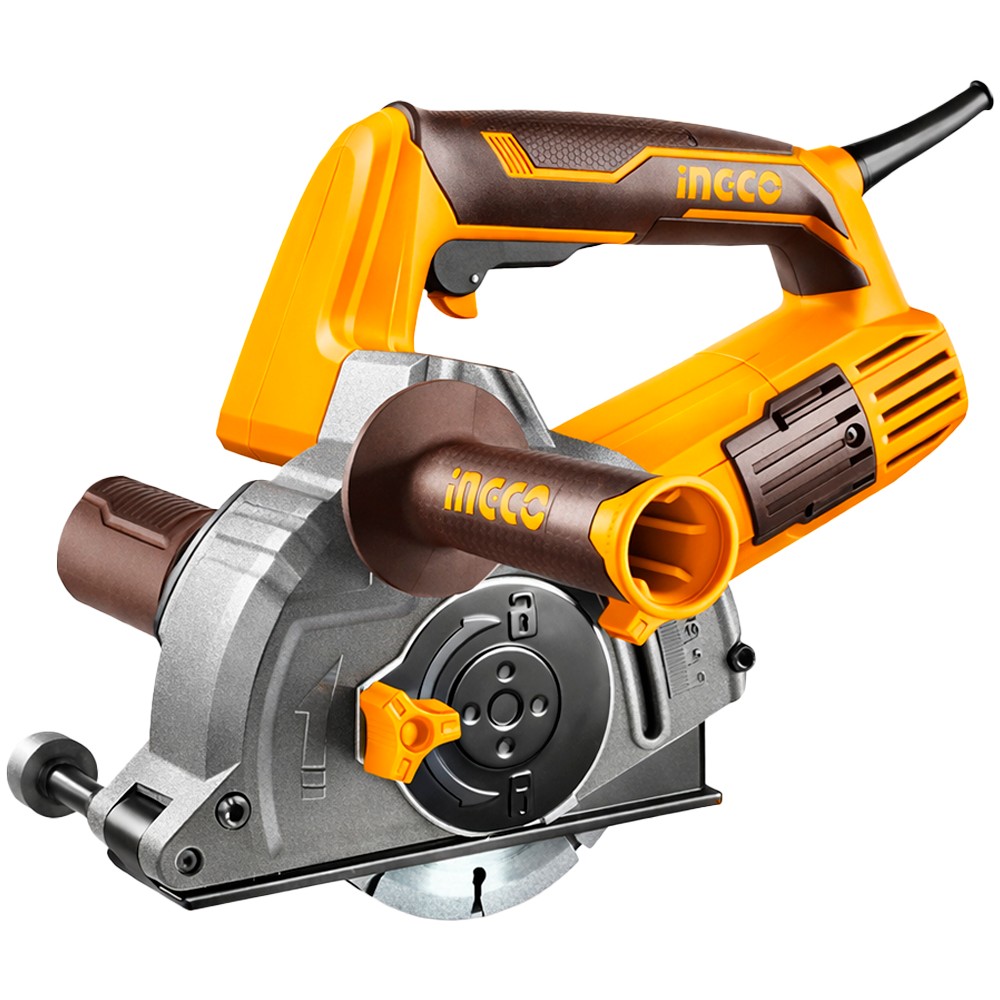 Cortador de Cerâmica Ingco WLC15008 1500W 110V Serra Mármore Profissional Corte Preciso Refrigeração Disco 110mm Ferramenta Elétrica Laranja