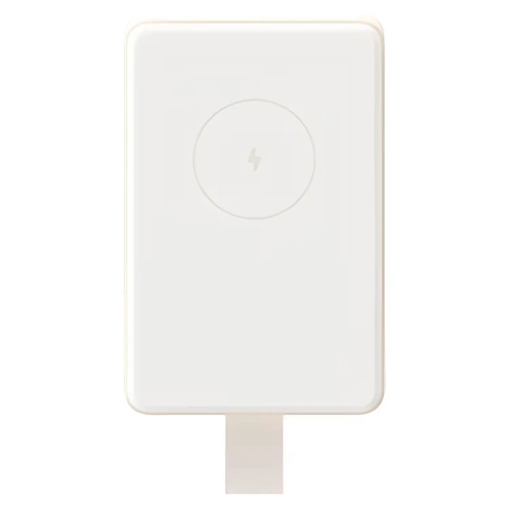 Carregador Portátil Xiaomi Magnetic Power Bank WPB0620MI 6000mAh 33W Bege USB-C Compatível iPhone Android MagSafe