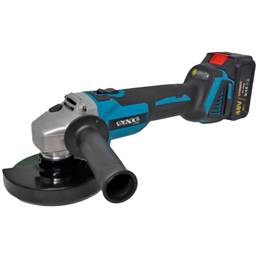 Esmerilhadeira Angular Satellite A-TK996 Recarregável 9800 RPM Sem Fio 18V Bateria Íon-Lítio Kit Ferramenta Profissional Preto e Azul