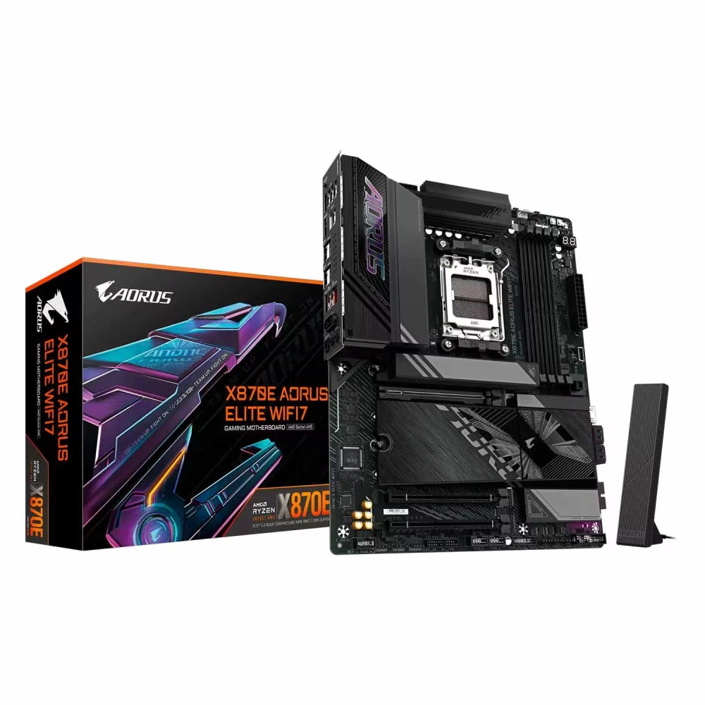 Placa Mãe ATX Gigabyte Aorus Elite WiFi 7 DDR5 AM5 Chipset AMD