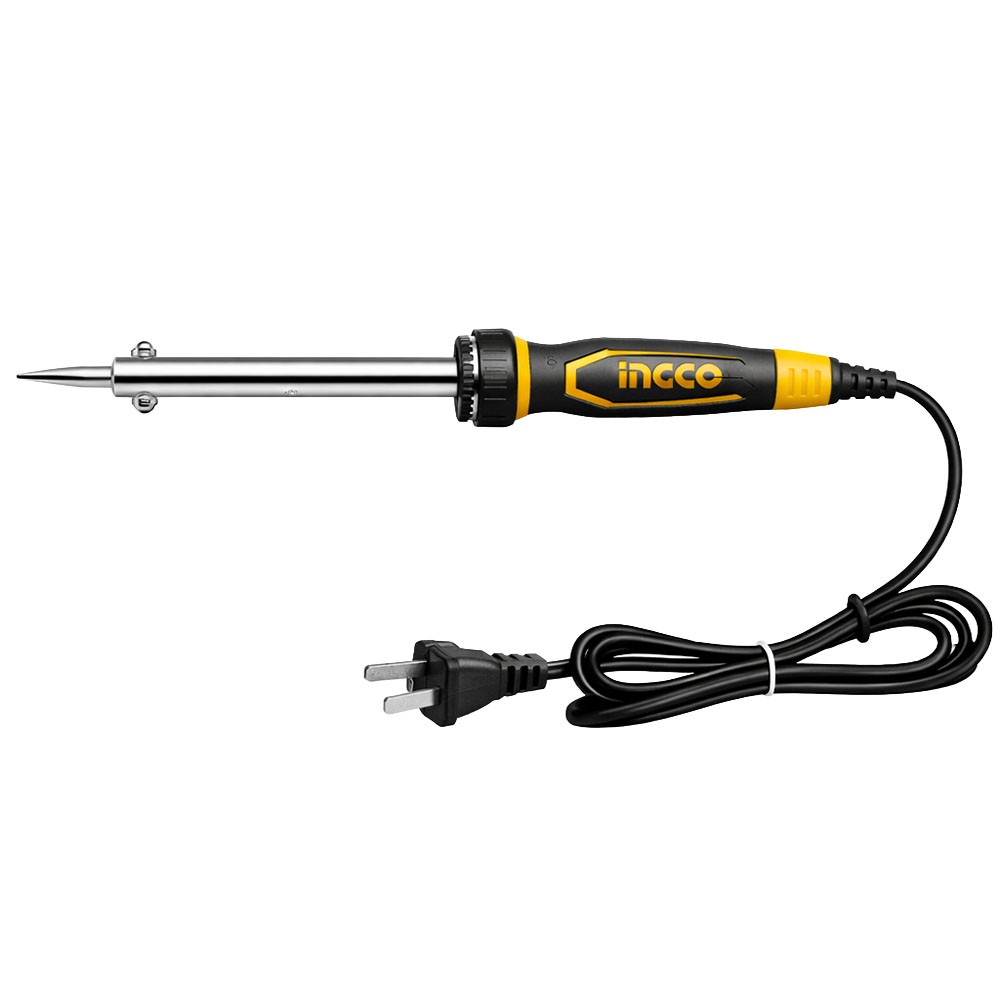 Ferro de Solda Ingco USI0268 60W 110V Profissional Elétrico Alta Potência Aquecimento Rápido Soldagem Eletrônica Preto e Laranja
