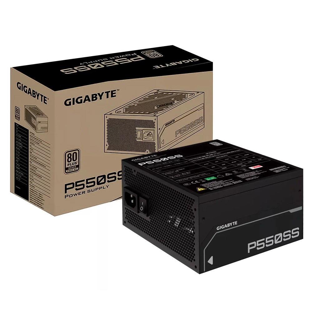 Fonte Gigabyte GP-P550SS ATX 550W 80 Plus Silver Bivolt - Preto