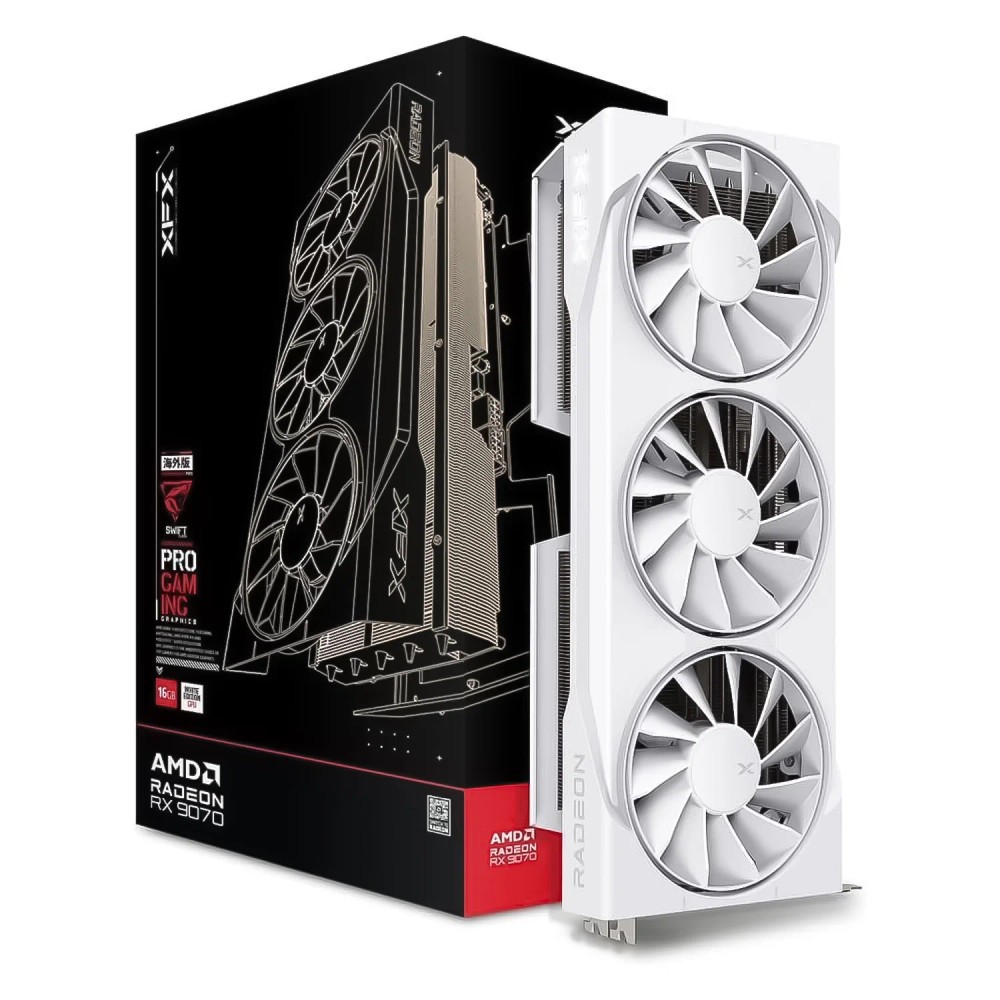 Placa de Vídeo XFX Swift Gaming OC Edition AMD Radeon RX-9070 16 GB GDDR6