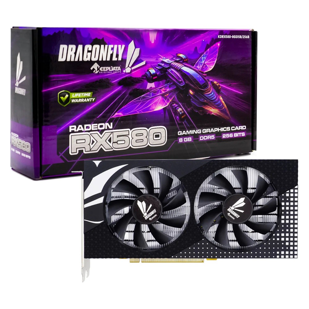 Placa de Vídeo Keepdata Dragonfly Gaming AMD Radeon RX-580 8GB GDDR5