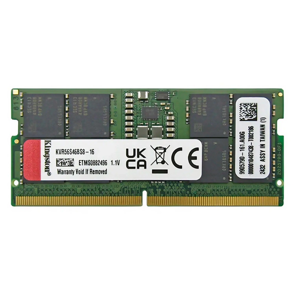 Memória RAM Kingston 16GB DDR5 5600MT/s para Notebook - KVR56S46BS8-16-TW