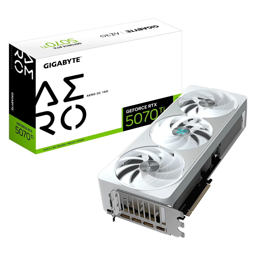 Placa de Vídeo Gigabyte AERO OC NVIDIA GeForce RTX 5070 Ti 16GB GDDR7 - GV-N507TAERO