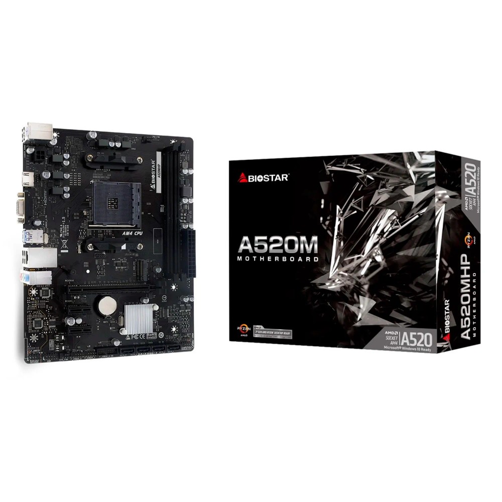 Placa Mãe Micro ATX Biostar A520MHP Socket AM4 Suporte DDR4 64GB