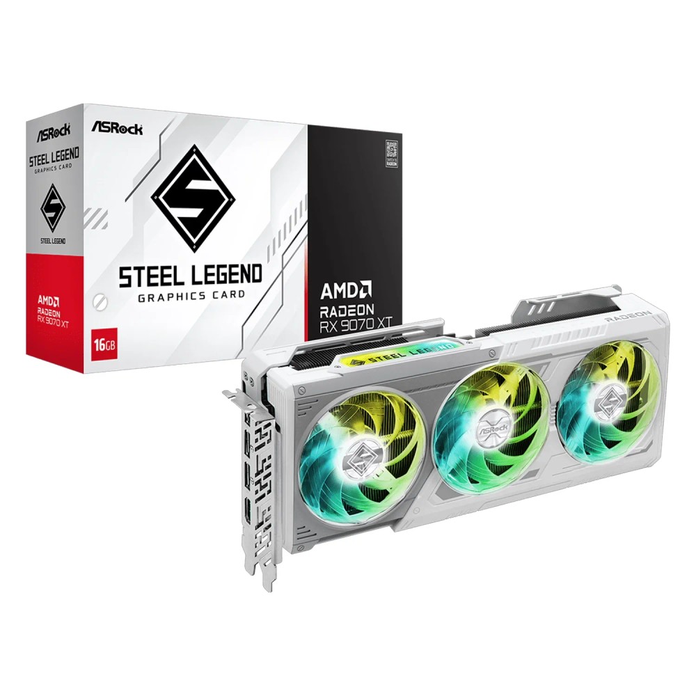 Placa de Vídeo AsRock Steel Legend AMD Radeon RX 9070 XT 16GB GDDR6