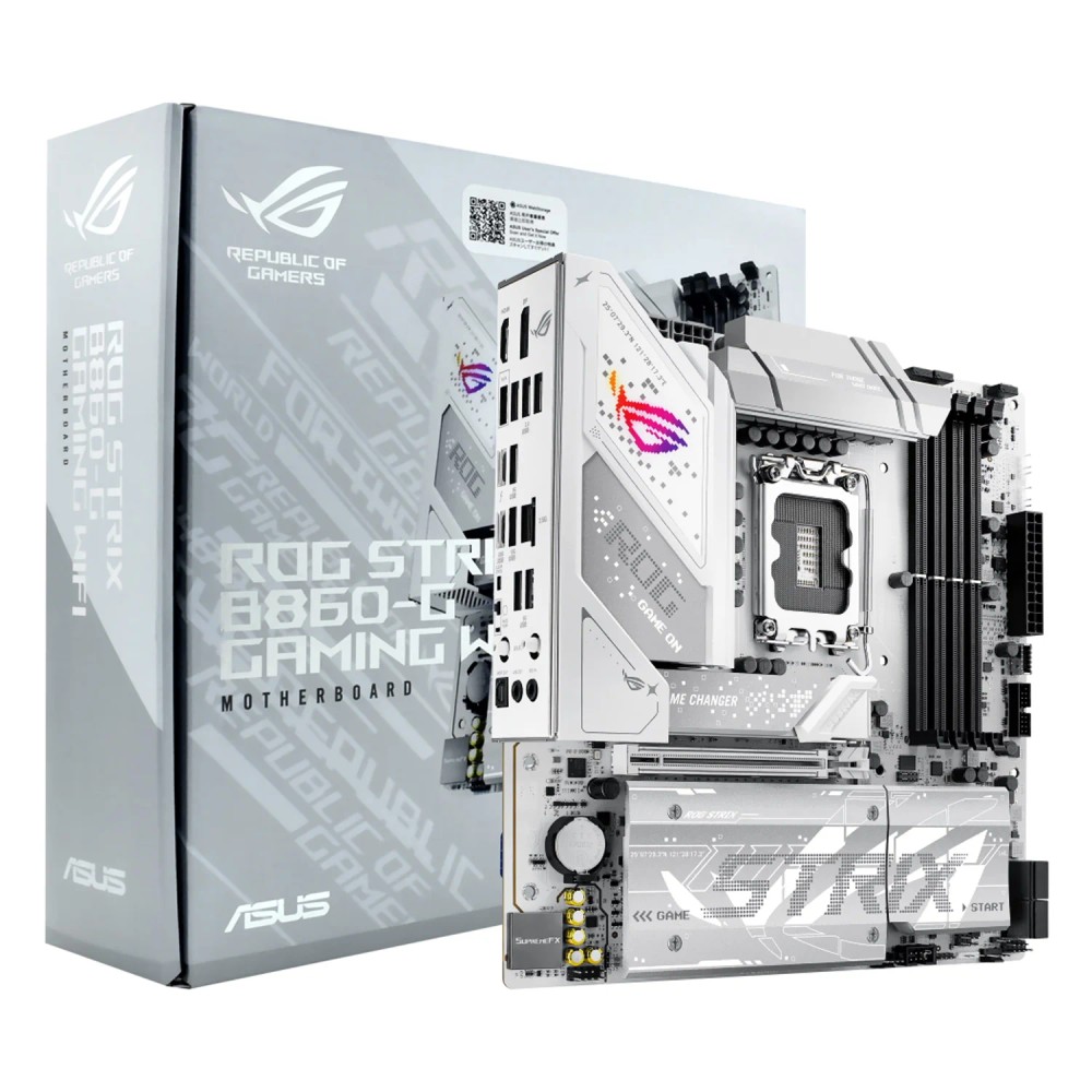 Placa Mãe Asus ROG Strix B860-G Gaming WiFi DDR5 Socket LGA 1851 Chipset Intel B860 Micro ATX