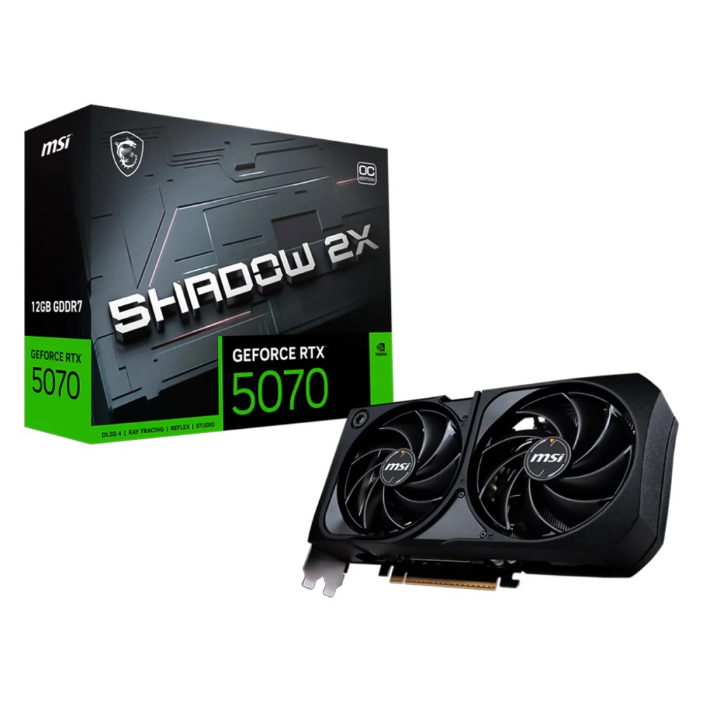 Placa de Vídeo MSI Shadow 2X OC NVIDIA GeForce RTX 5070 12GB GDDR7 - 912-V532-011