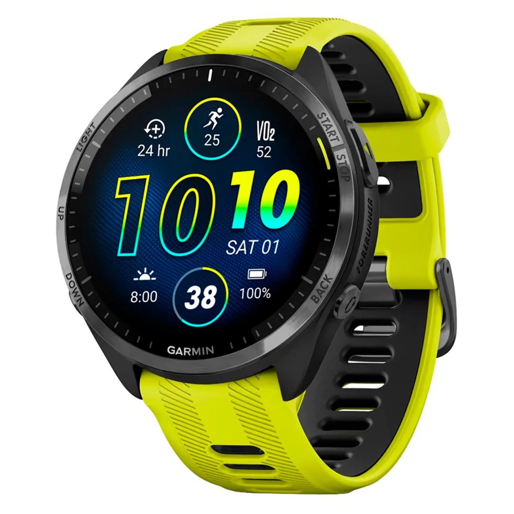 Smartwatch Garmin Forerunner 965 Amarelo e Preto Monitor Cardíaco