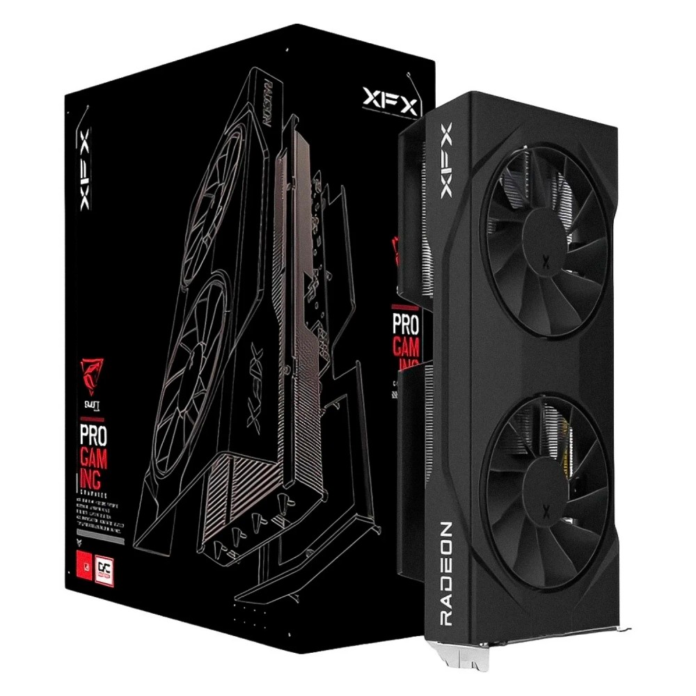 Placa de Vídeo XFX Swift OC Gaming Edition AMD Radeon RX-9060XT 8GB GDDR6 - RX-96TSW8GBQ