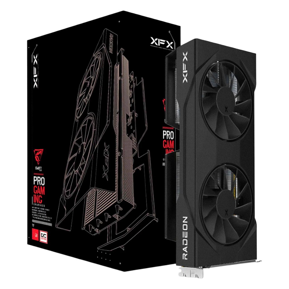Placa de Vídeo XFX RX-9060XT 16GB GDDR6 PCIe 4.0 Gaming com Ray Tracing