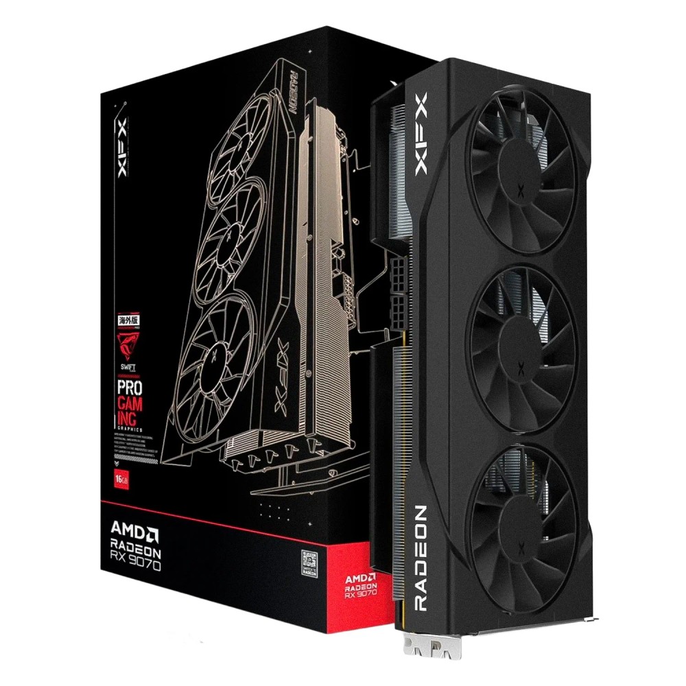 Placa de Vídeo XFX Swift OC Triple AMD Radeon RX-9070 16GB GDDR6 - RX-97SWFT3B7