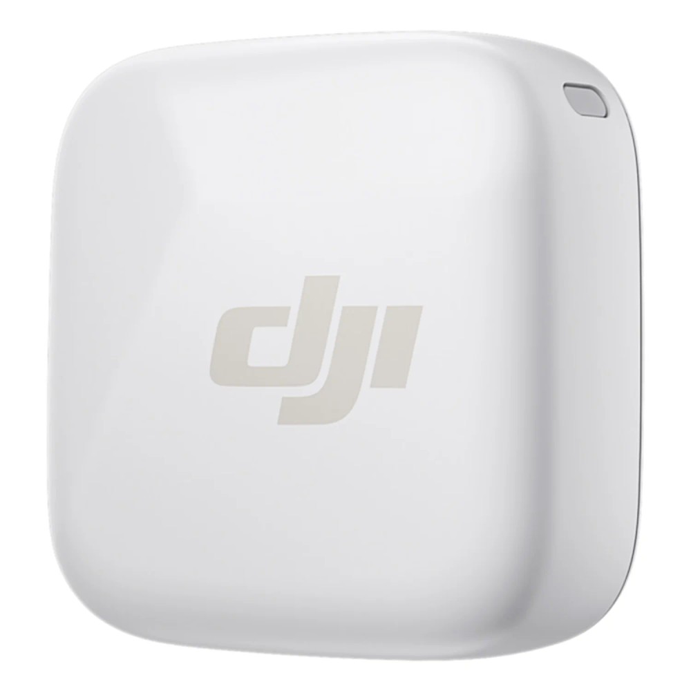 Microfone Sem Fio DJI Digital Mic Mini Transmissor Branco Ártico Compacto Alta Qualidade 250m Alcance Ideal Vídeos
