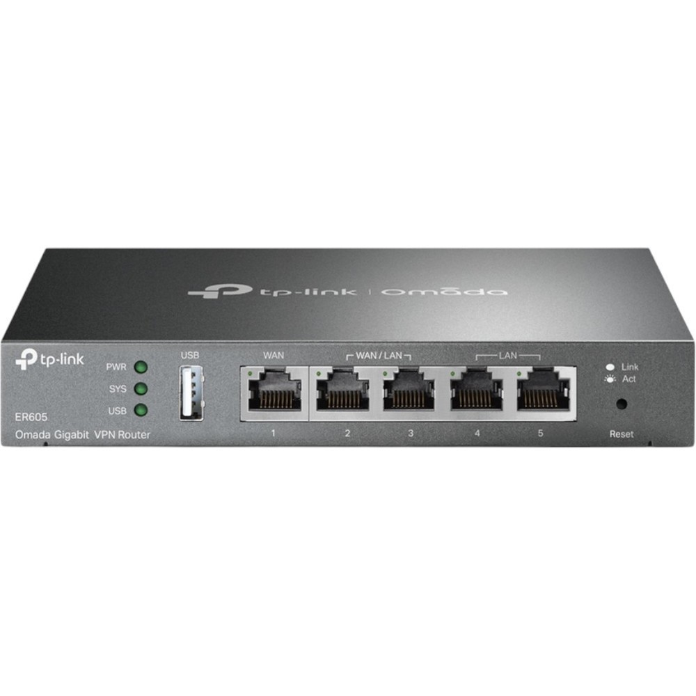 Roteador VPN TP-Link TL-R605 Omada Gigabit Multi-WAN 4 Portas 1000Mbps Segurança Avançada Controle de Acesso