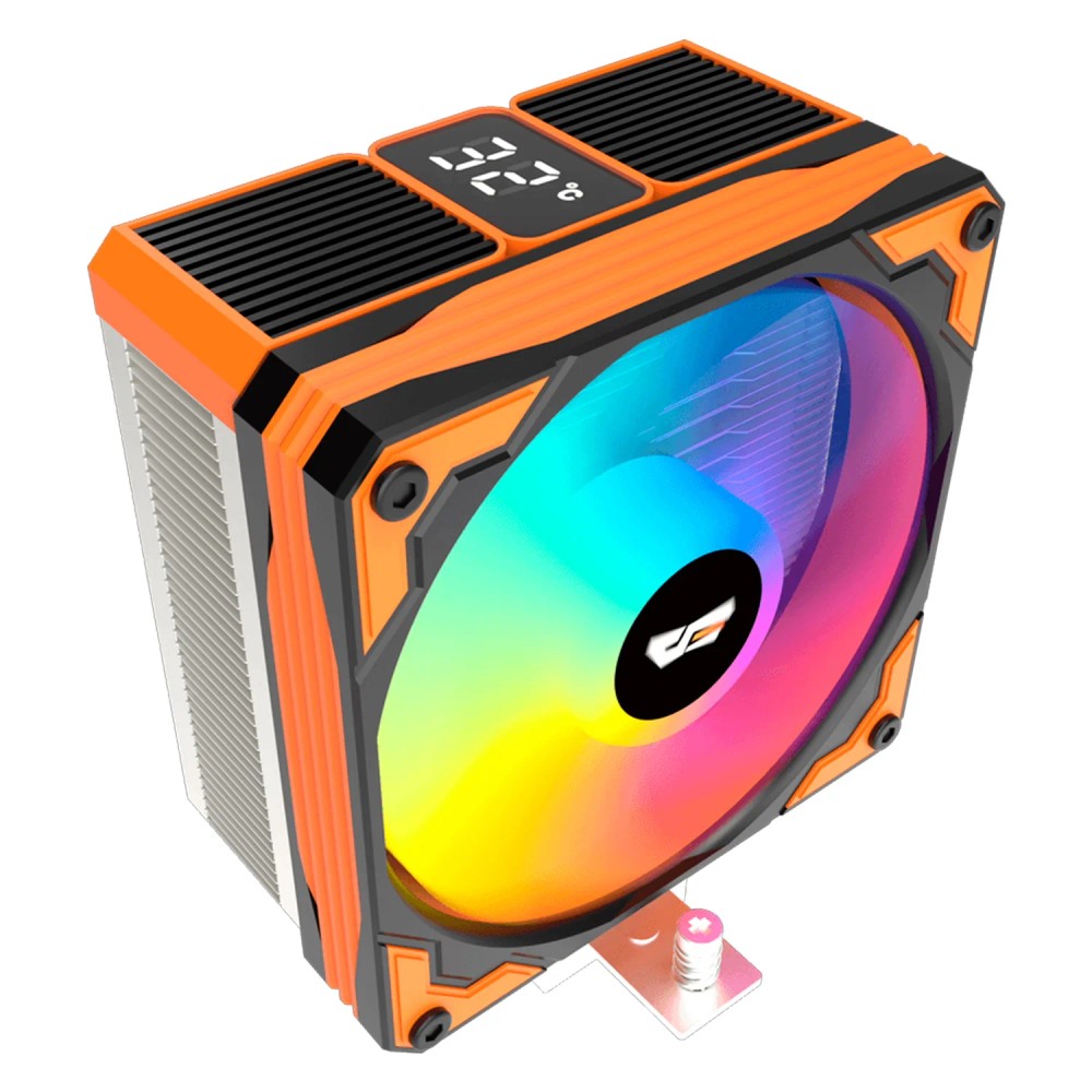 Cooler Fan para Gabinete darkFlash M400 Digital Display Tower RBG - Laranja