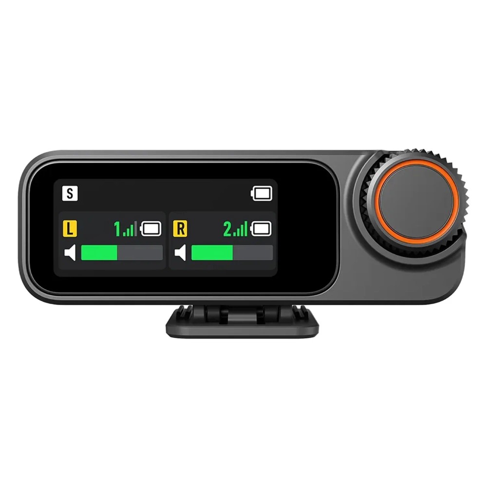 Microfone Lapela DJI Mic 3 Receiver Sem Fio Preto 250m Alcance 15h Bateria Compacto Profissional