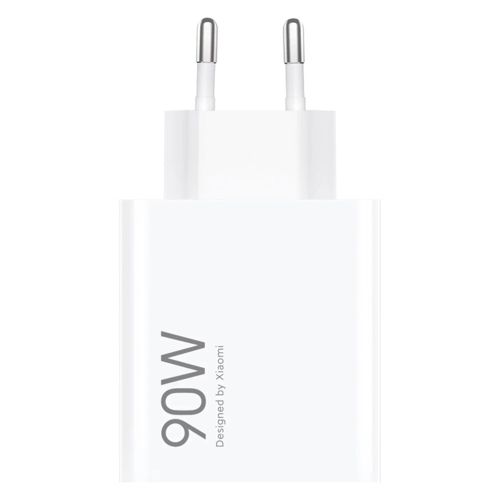 Carregador Xiaomi HyperCharge Power Adapter 90W USB-A USB-C Branco Rápido Compatível Laptop Smartphone Tablet