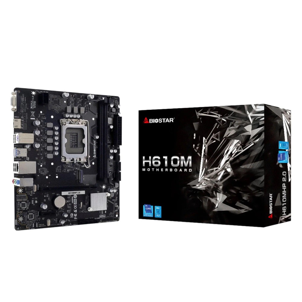 Placa Mãe Micro ATX Biostar H610MHD D5 com Suporte a DDR5 LGA 1700