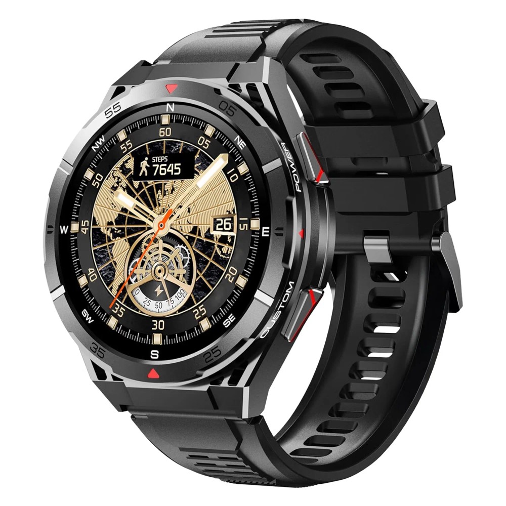 Relógio Inteligente Oukitel BT12 46mm Smartwatch Preto com Bluetooth